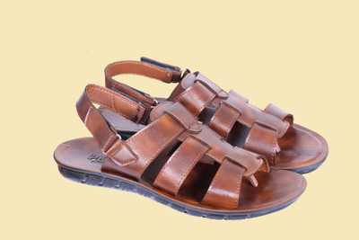 PU-SPM Men Flip Flops(Brown , 8)