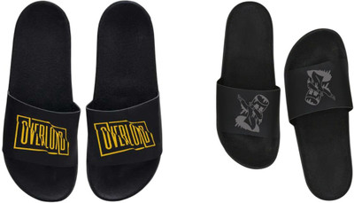 nvisan Men Slides(Black , 7)