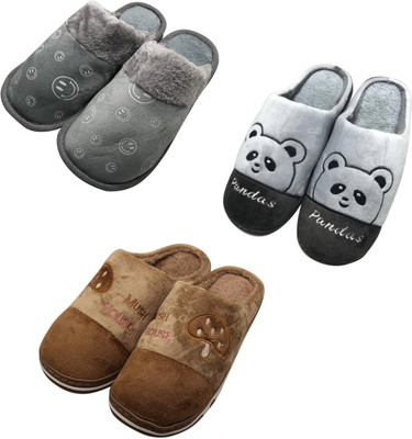 Mahi Enterprises Men Flip Flops(Grey, Grey, Brown , 6)