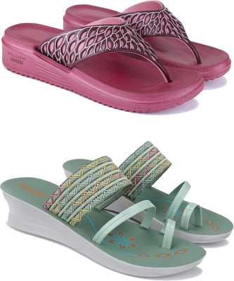 DRACKFOOT Women Slippers(Green , 6)