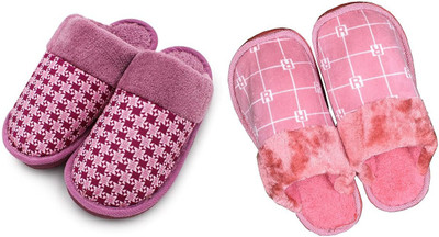 MAHI ENTERPRISESS Women Flip Flops(Pink, Purple , 3)