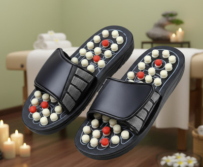 Vornexa Women Flip Flops(Black , 9)