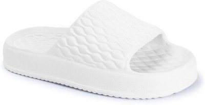LNT FASHION Men Slides(White , 8)
