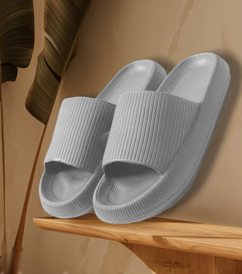 TUSHIKA Men Slides(Grey , 6)