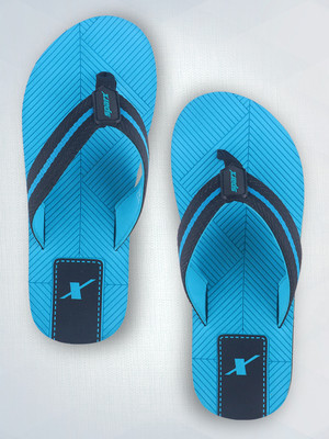 Sparx Men Flip Flops(Blue, Black , 6)