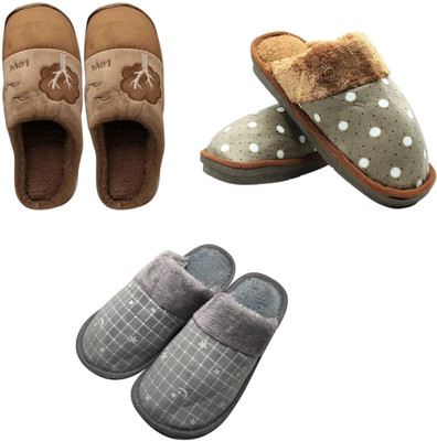 Mahi Enterprises Men Flip Flops(Brown, Brown, Grey , 10)