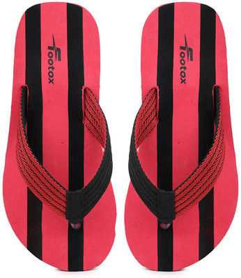 Footox Slippers for Men | Slides for Men | Clogs for Men | Flipflop for Men Flip Flops(Red 8)