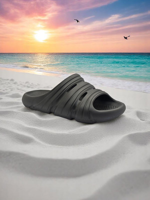 TRV Men Men EVA Ultralightweight Comfort All Season Slipper for Men Flip Flops Slides Slides(Black , 9)