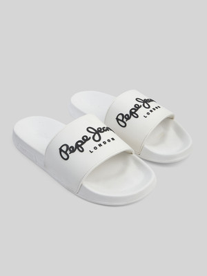 Pepe Jeans Men Slides(White , 6)