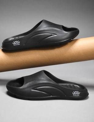 Wave Walker Men Slides(Black , 8)