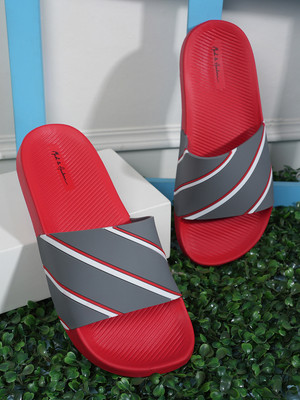 Mast & Harbour Men Slides(Red, Grey , 8)