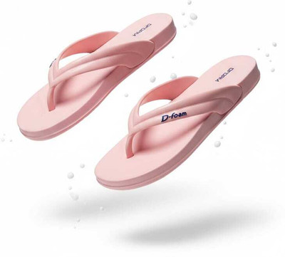 Jeshk Women Flip Flops(Pink, Purple , 8)