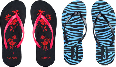 Kixrun Women Slippers(Multicolor , 6)