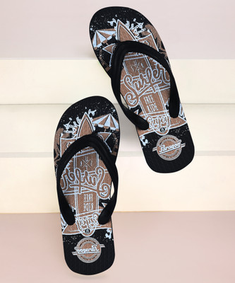 Paragon Men HWK3724G Lightweight & Waterproof Flip Flops| Everyday Hawai Slippers Flip Flops(Brown , 6)