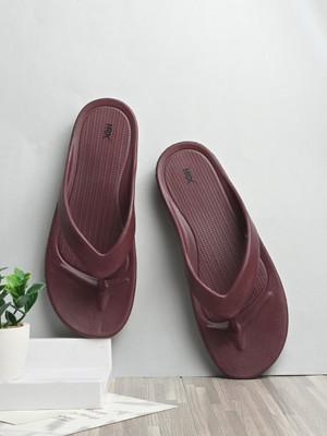 HRX by Hrithik Roshan Women Ultra-Lightweight & Flexible EVA Slip-On for All-Day Comfort Slippers(Maroon , 4)
