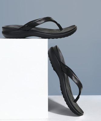 CROCS Women Capri Flip Flops(Black , 3 UK/India)