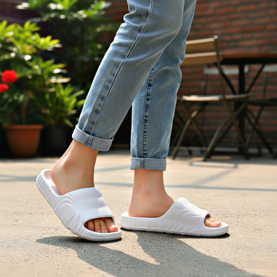 ERANC Men Slippers(Grey , 7)