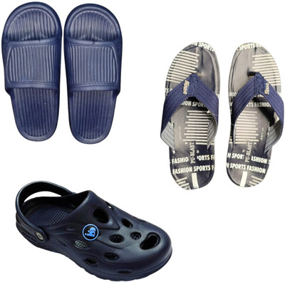BLIBBERS Men Slippers(Navy, Blue, Blue , 6)