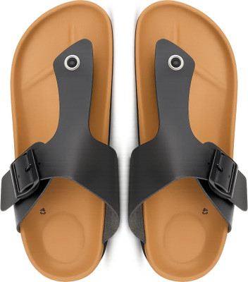 TRAVELKHUSHI Men Slippers(Brown , 7)