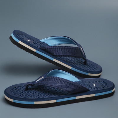 asian Men Men�s Slippers | Comfortable Dr. Soft Cushion Lightweight Flip Flop Flip Flops(Navy, Blue , 10)
