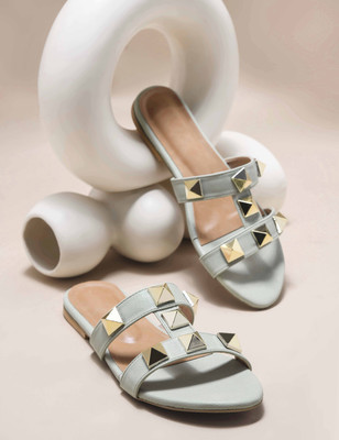 PEEK Women Flats(Green , 8)