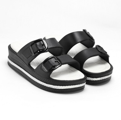 TAFFRAL Women Slides(Black , 8)