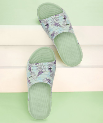 Bata Women Slides(Green , 4)