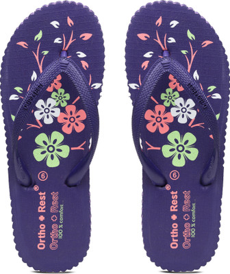 Ortho + Rest Women Women Orthopedic Doctor Soft Slipper | Pregnancy Non-Slip | Diabetic | Daily Use Slippers(Purple , 6)