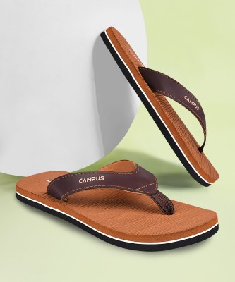 CAMPUS Women Flip Flops(Brown , 4)