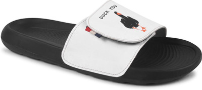 Shoe Mate Men Slides(White , 9)