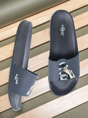 LANCER Men Slides(Grey , 8)