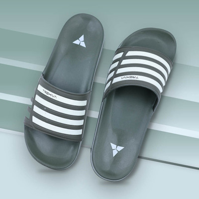 TREKIVA Men Slides(Olive , 8)