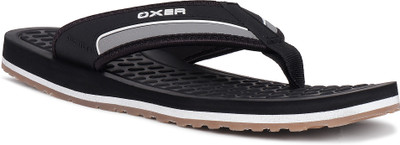 Oxer Men Flip Flops(Black , 6)