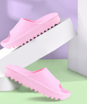 SUNINOW Women Slides(Pink , 7)