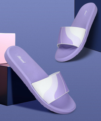 Paragon Women Women Flats Comfortable Trendy Daily Wear Stylish Slip-on Sandals Slides(Purple , 4)