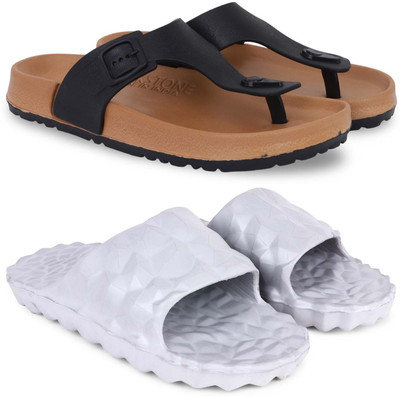 Pampy Angel Men Slippers(Beige, Grey , 10)
