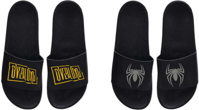 nvisan Men Slides(Yellow, Grey, Black , 9)