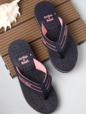 Ortho + Rest Women Women Orthopedic Doctor Soft Slipper | Pregnancy Non-Slip | Diabetic | Daily Use Slippers(Blue , 7)