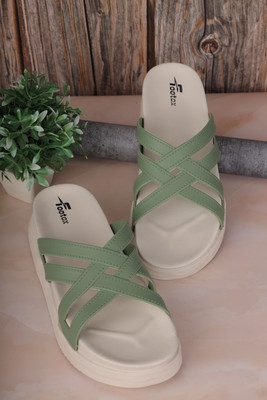 Footox Women Heels(Green , 8)