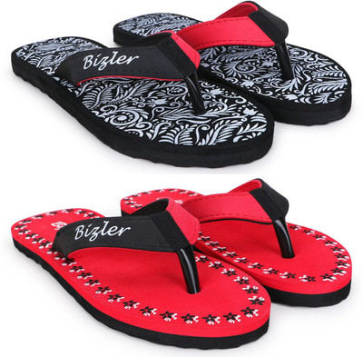 BIZLER Women Soft Ortho Slippers | Lightweight, Non-Slip & Stylish Daily Wear Slippers(Multicolor , 7)