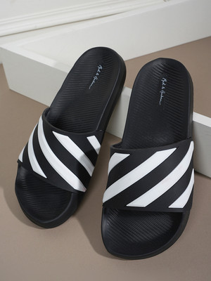 Mast & Harbour Men Slides(Black , 8)