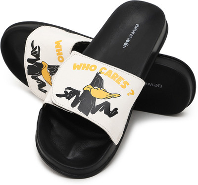 BEWAKOOF Men Slides(Black , 10)