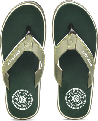 Stepsoft Men Flip Flops(Red , 7)