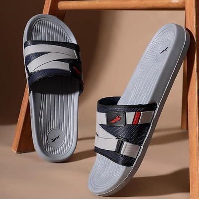 FLITE Men Slides(Navy, Grey , 9)