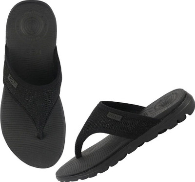Neoz Women Levirex Lightweight with Arch Support Durable Anti-Skid & Stylish Dailywear| Slippers(Black , 8)