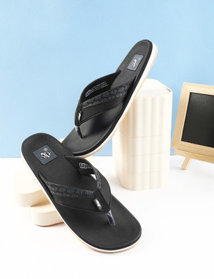 LIBERTY Men Flip Flops(Black , 10)