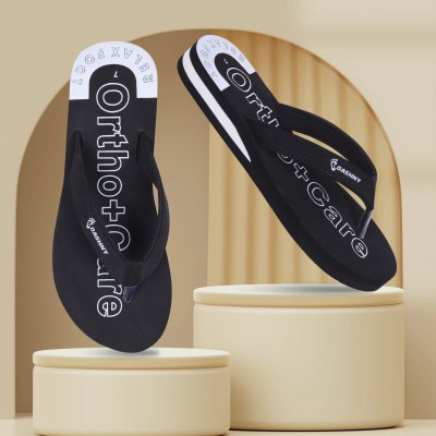 Dashny Women EXTRA SOFT HEEL Ortho Care Orthopaedic Comfort Slippers For Women & Girls Flip Flops(Black 4)