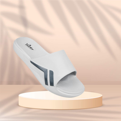 TRV Men EVA Ultralightweight Comfort All Season Slipper for Men Flip Flops Slides(Grey , 9)