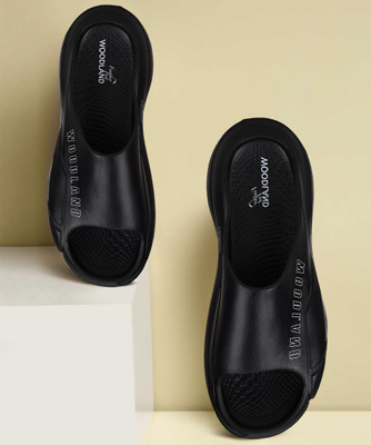 WOODLAND Men Slides(Black , 7)