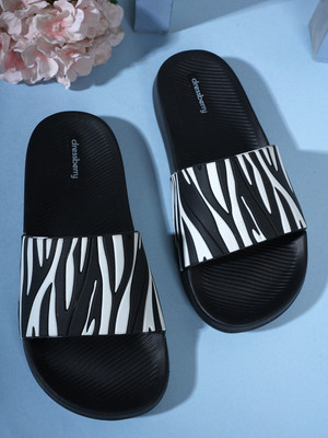 Dressberry Women Slides(Black , 7)